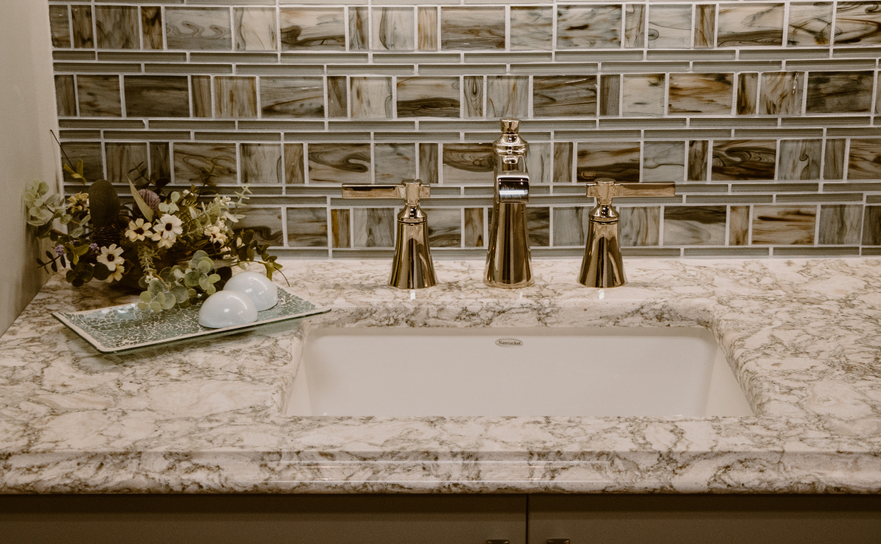 Countertops on a bath vanity