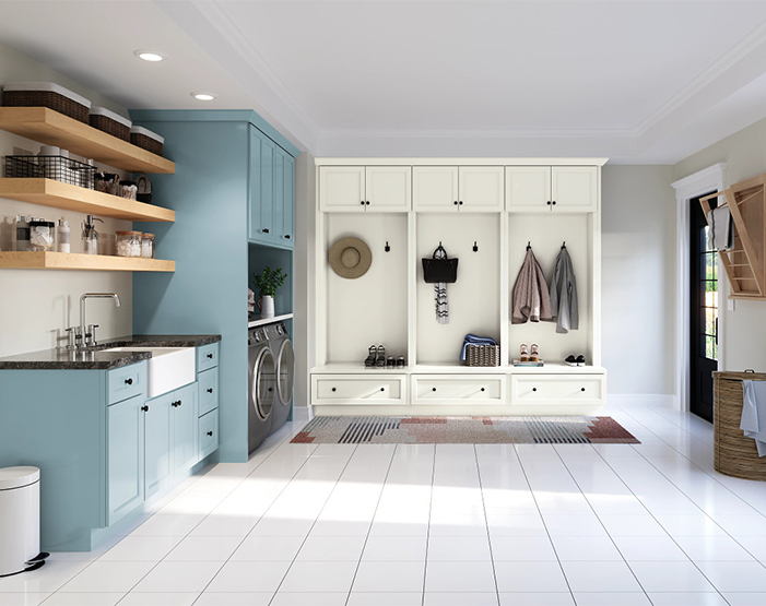 Mudroom with cabinetry